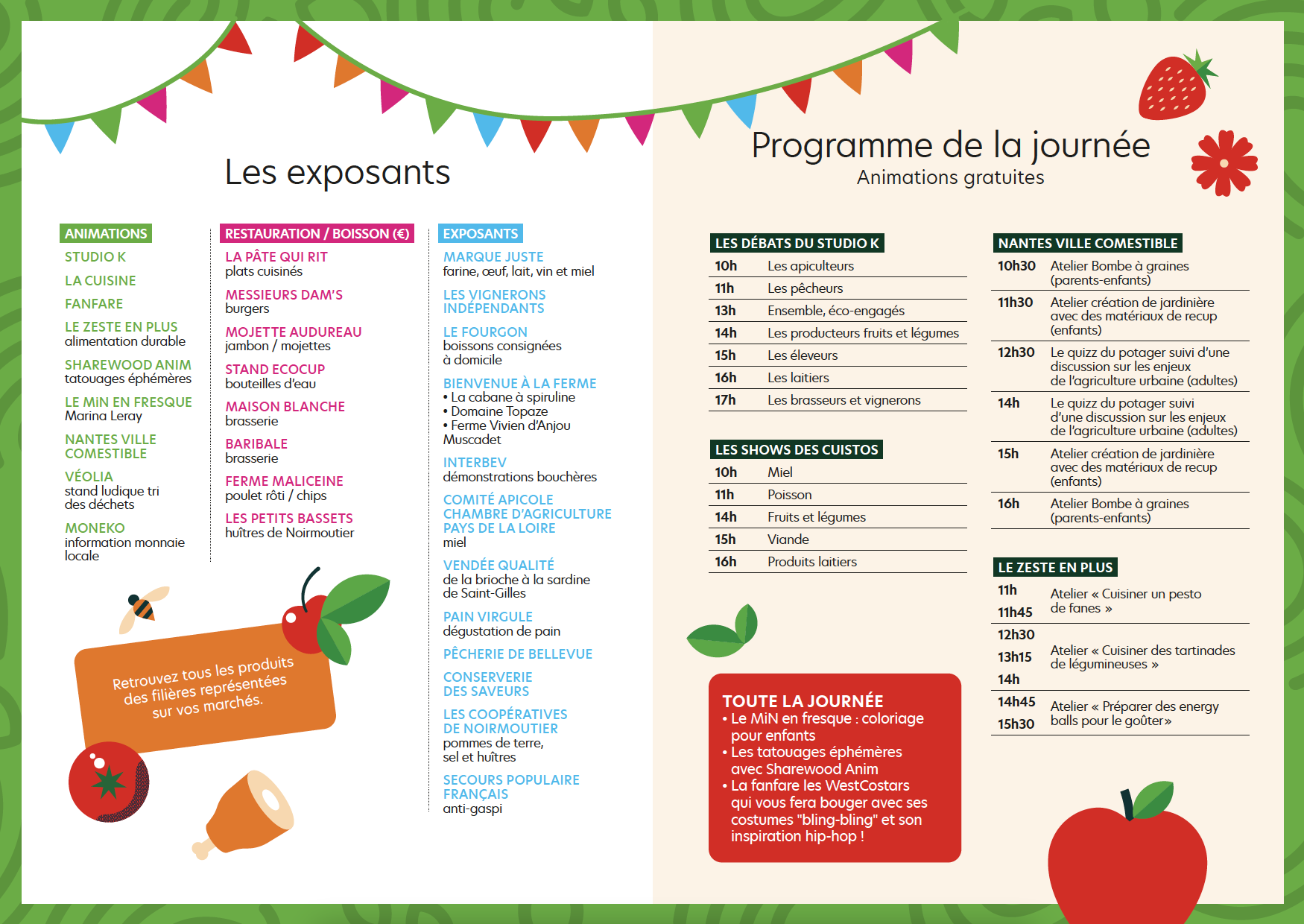 programme de la fête du local au MiN de Nantes